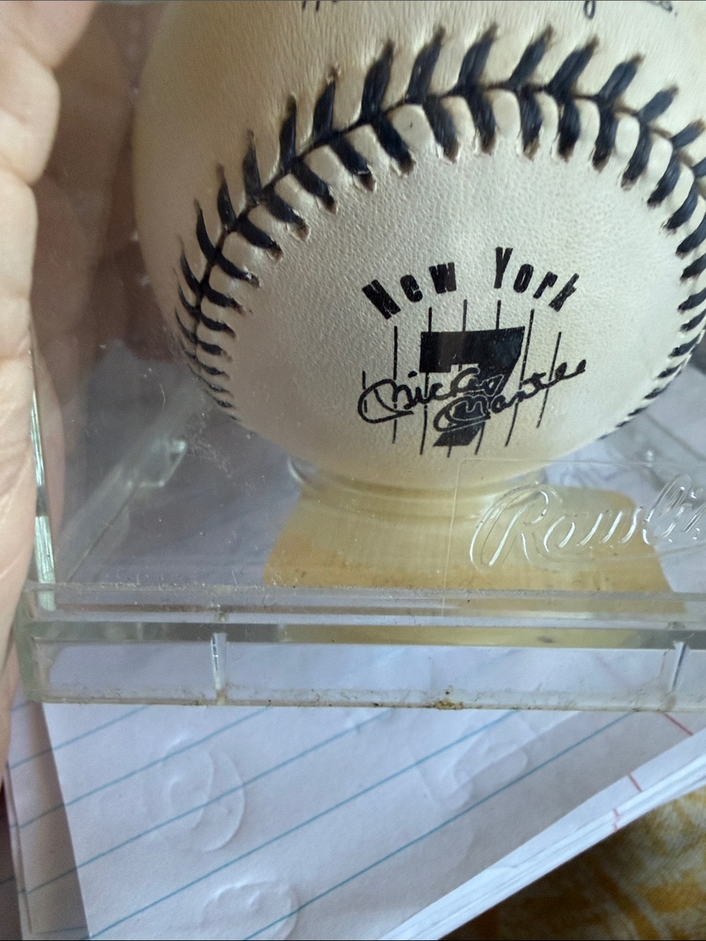Rawlings Official Mickry Mantle NY Yankees Commemorative Baseball